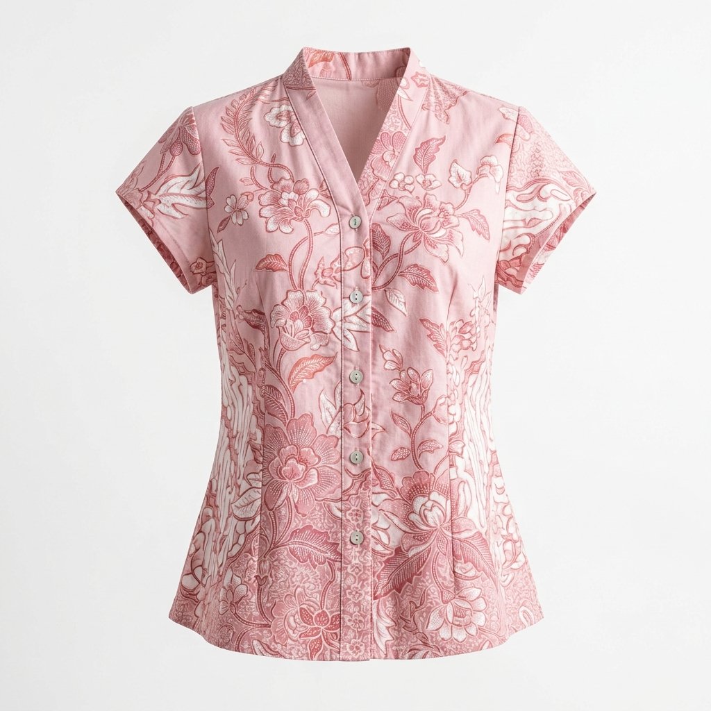Kemeja Batik Tulis Pink
